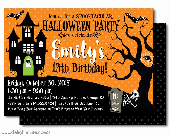 Kid Halloween Party Invitation Awesome Best 25 Halloween Birthday Invitations Ideas On Pinterest