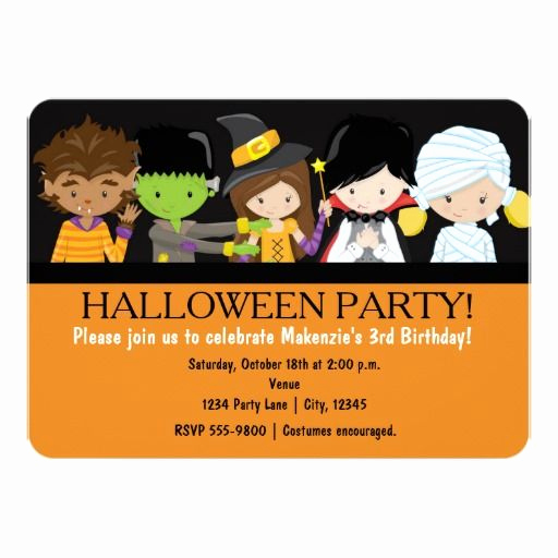 Kid Halloween Party Invitation New 265 Best Images About Kids Birthday Party Invitations On
