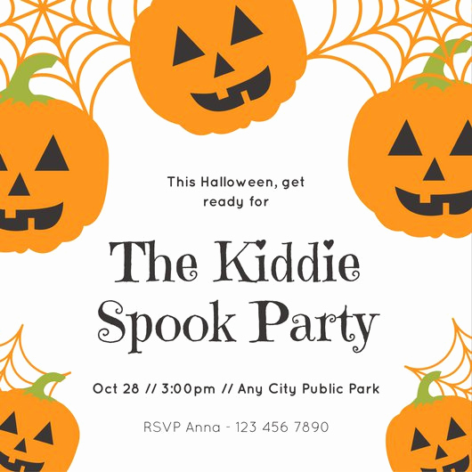 Kid Halloween Party Invitation New Customize 3 999 Kids Party Invitation Templates Online