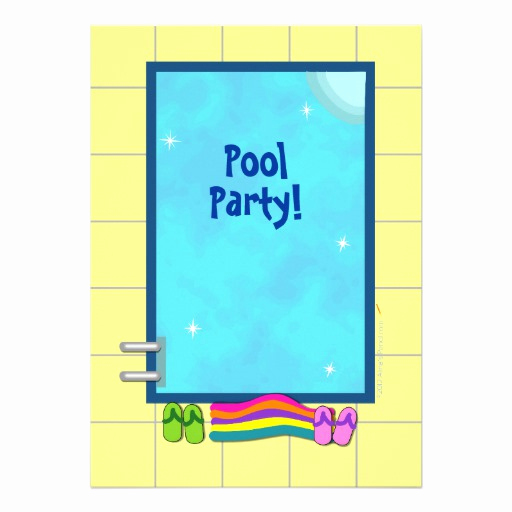 Kids Pool Party Invitation Elegant Cute Kids Pool Party Invitations Template 5&quot; X 7