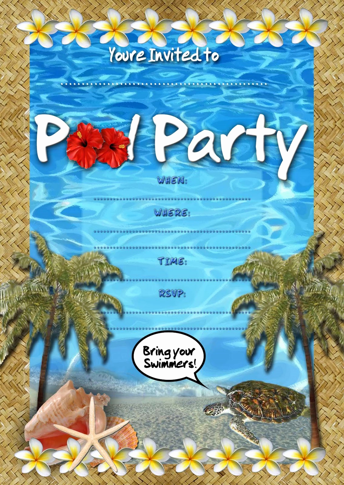 Kids Pool Party Invitation Inspirational Free Kids Party Invitations Pool Party Invitation