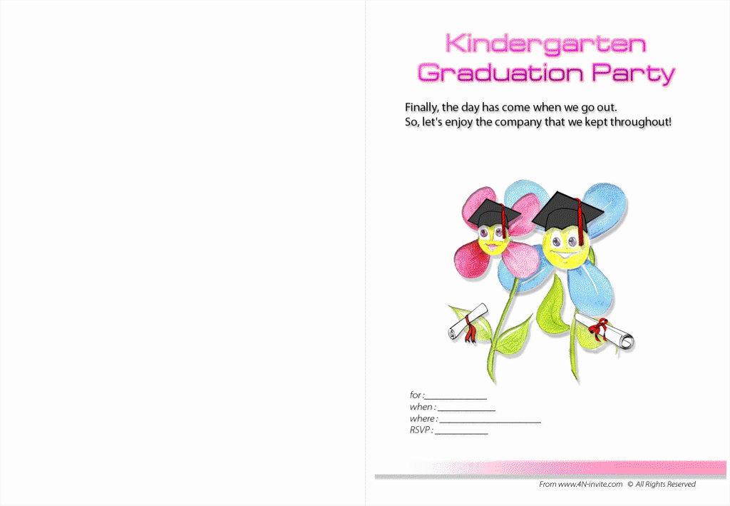 Kindergarten Graduation Invitation Template Luxury Kindergarten Graduation Invitation Printable