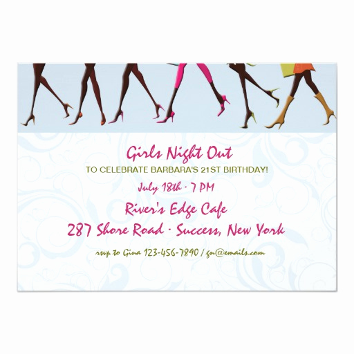 Ladies Night Invitation Wording Beautiful La S Legs Girl S Night Out Invitation