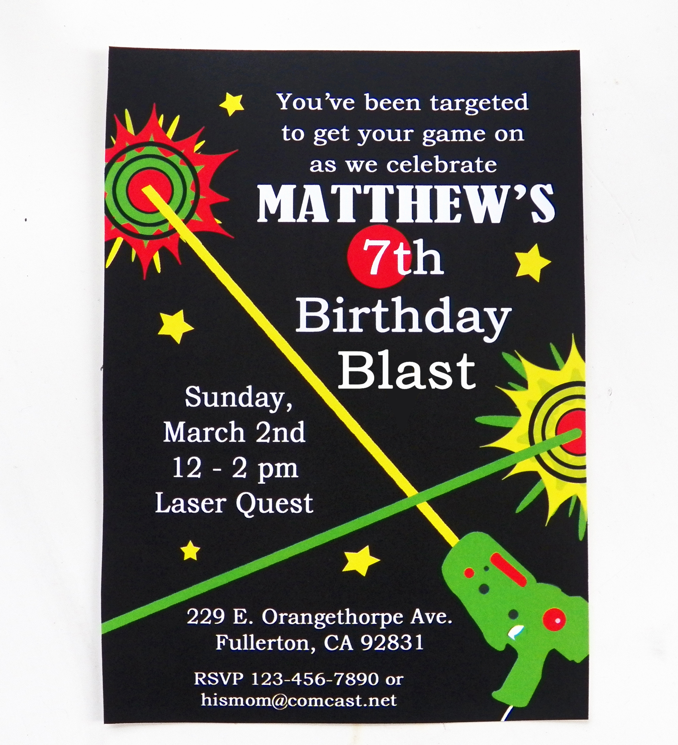Laser Tag Invitation Wording Elegant Laser Tag Birthday Blast Party that Party Chick