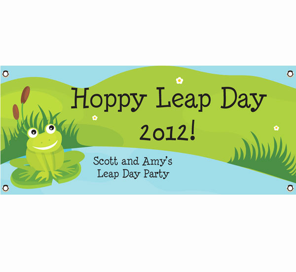 Leap Year Birthday Invitation Unique Leap Day Party theme Banner