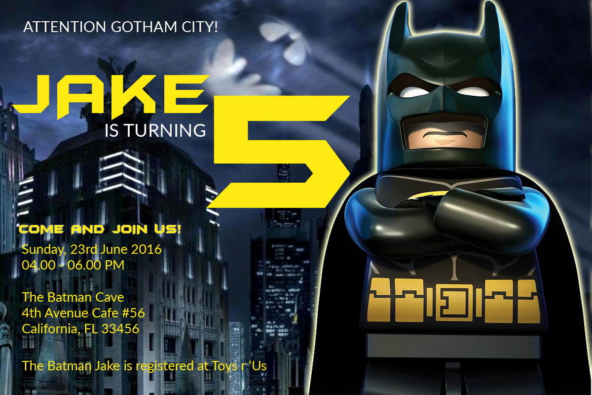 Lego Batman Invitation Template Lovely Free Lego Birthday Invitations – Bagvania Free Printable