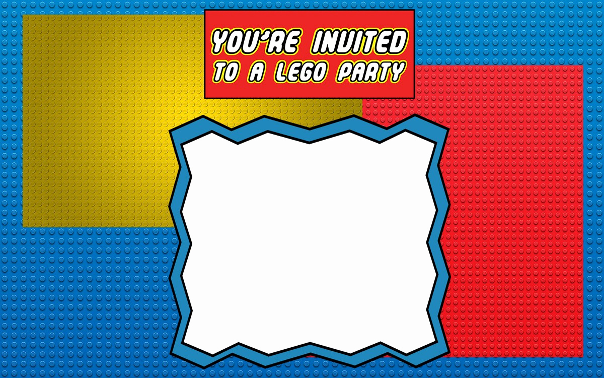 Lego Birthday Invitation Template Awesome Free Printable Lego Invitation Templates