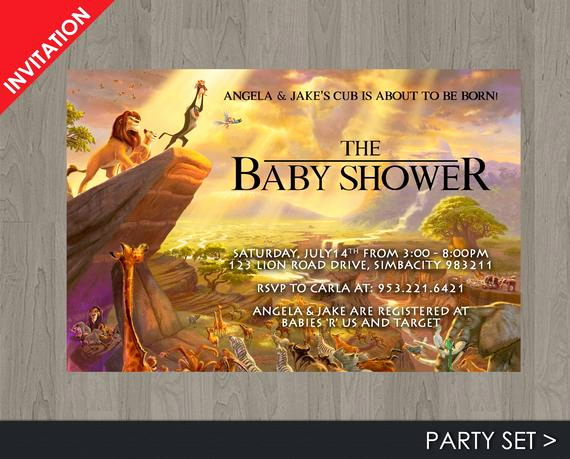 Lion King Invitation Template Fresh Lion King Baby Shower Invitation Jungle Invitation Disney