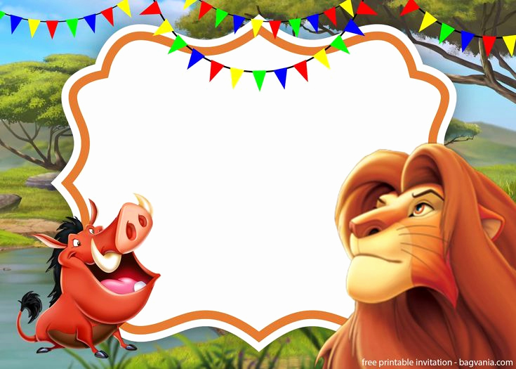 Lion King Invitation Template Lovely Simba Lion King Invitation Template Perfect for Parties