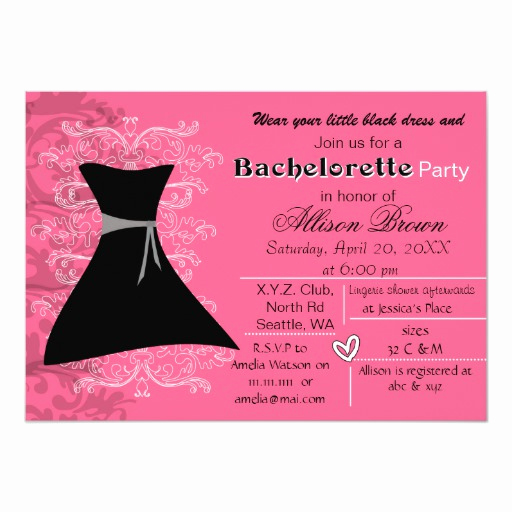 Little Black Dress Invitation Beautiful Little Black Dress Bachelorette Party Invite