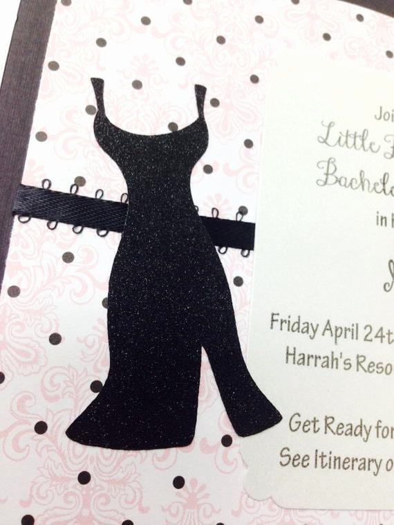 Little Black Dress Invitation Fresh Little Black Dress Bachelerotte Invitations Little Black Dress