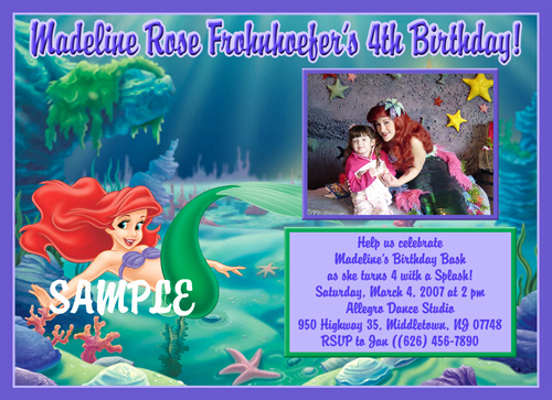 Little Mermaid Birthday Invitation Template Best Of Little Mermaid Birthday Invitations Ideas – Bagvania Free