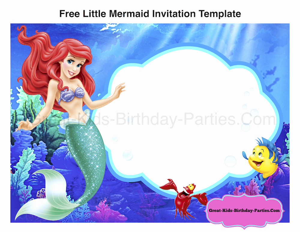 Little Mermaid Invitation Template Lovely Little Mermaid Font Little Mermaid Party