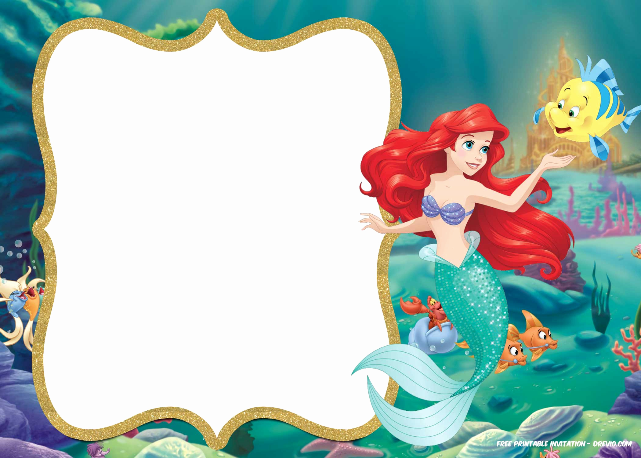 Little Mermaid Invitation Wording Inspirational Updated Free Printable Ariel the Little Mermaid