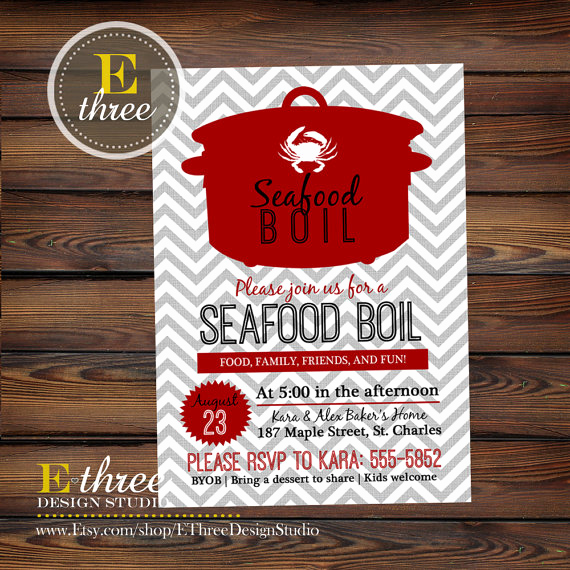 Low Country Boil Invitation Best Of Seafood Boil Invitation Shrimp Crab Boil Party Invitation