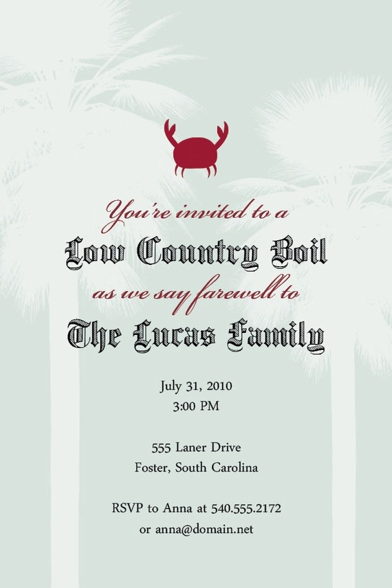 Low Country Boil Invitation Luxury 56 Best Images About Parties Crawfish Boil On Pinterest
