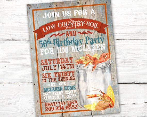 Low Country Boil Invitation Wording Elegant Crawfish Boil Invitations Low Country Boil Invitation