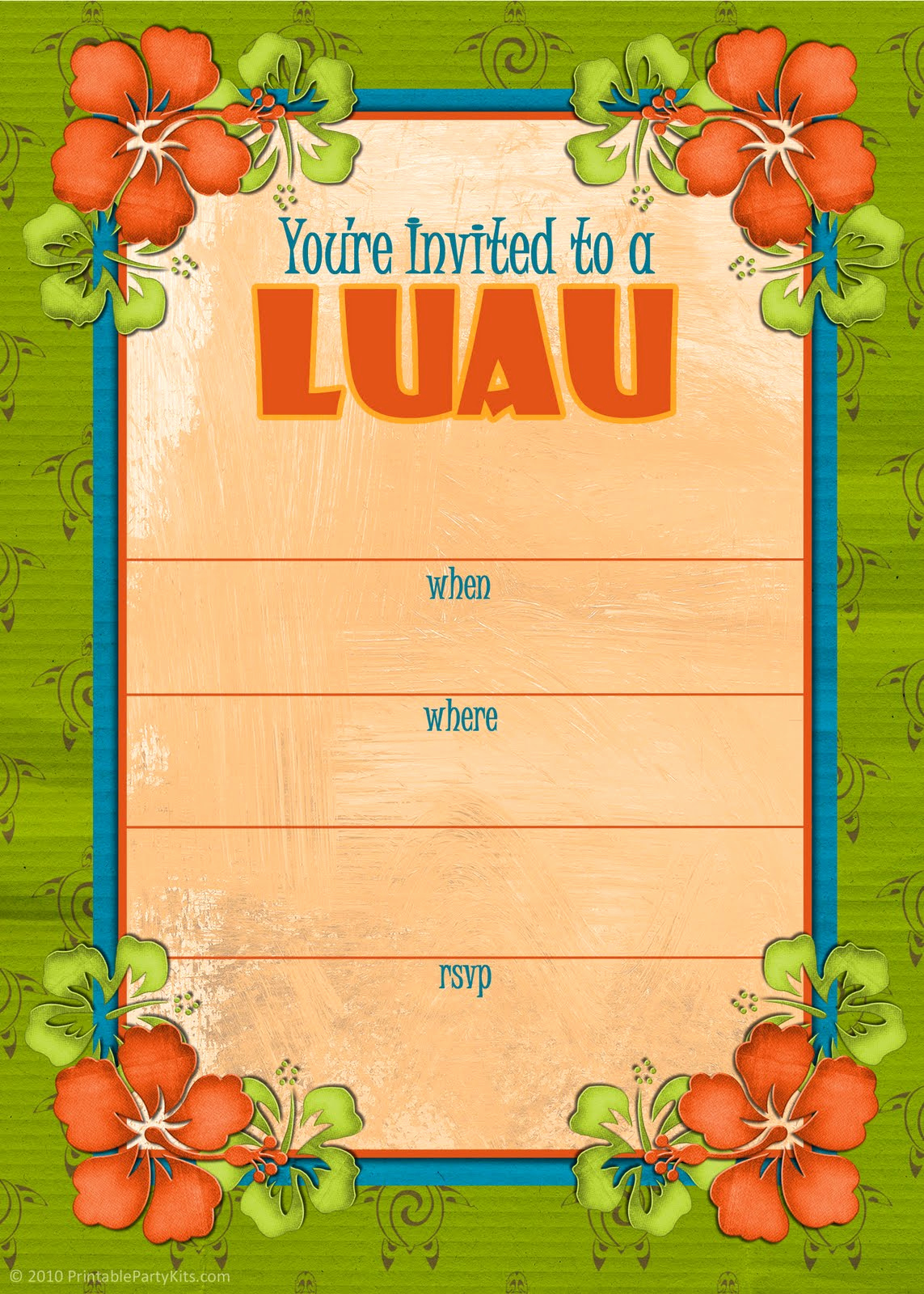 Luau Party Invitation Template Luxury Free Printable Party Invitations Free Hawaiian Luau Invites