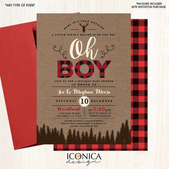 Lumberjack Invitation Template Free Fresh Lumberjack Baby Shower Invitation Plaid Wilderness Camping