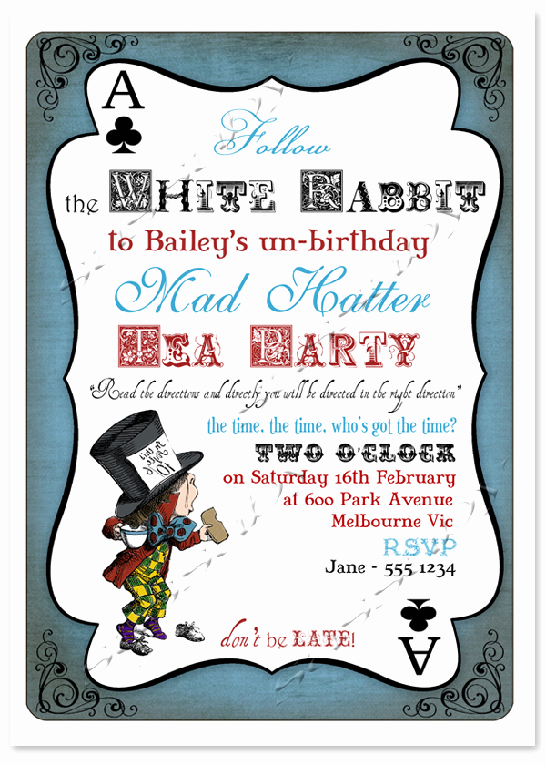 Mad Hatter Invitation