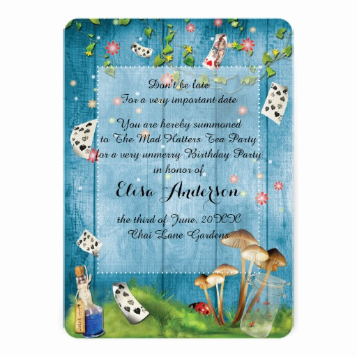 Mad Hatter Tea Party Invitation Awesome 700 Mad Hatter Tea Party Invitations Mad Hatter Tea
