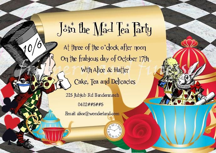 Mad Hatter Tea Party Invitation Awesome Mad Hatter Tea Party Quotes Quotesgram
