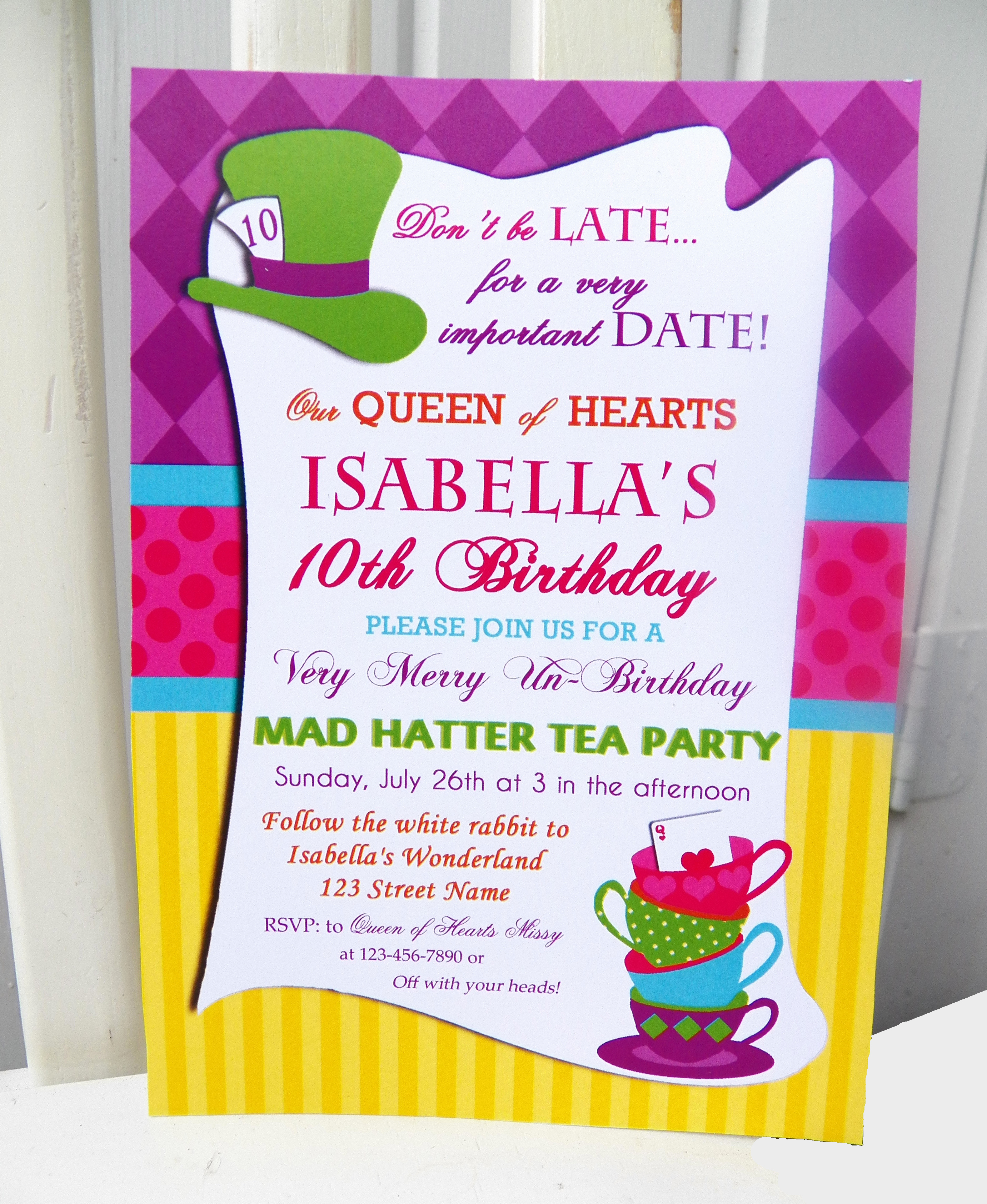Mad Hatter Tea Party Invitation Best Of Mad Hatter Inspired Tea Party that Party Chick