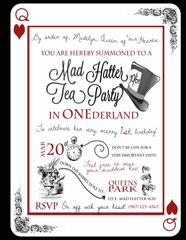 Mad Hatter Tea Party Invitation Luxury Cute Idea for A 1st Birthday A Tea Party In Onederland
