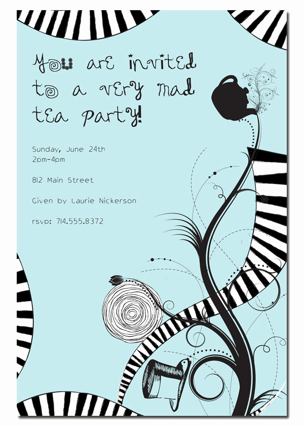 Mad Hatter Tea Party Invitation Unique Mad Hatter Tea Party Invitations