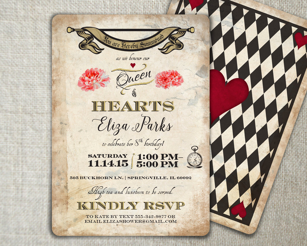 Mad Hatters Tea Party Invitation Lovely Mad Hatter Birthday Invitation Mad Hatter Tea by Peartreespace