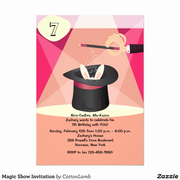 Magic Show Invitation Template Free Best Of Magic Show Invitation