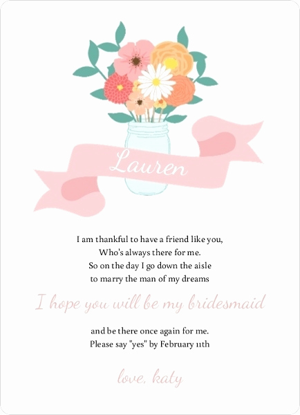 Maid Of Honor Invitation Ideas Best Of Maid Of Honor Invitation Wording Cobypic