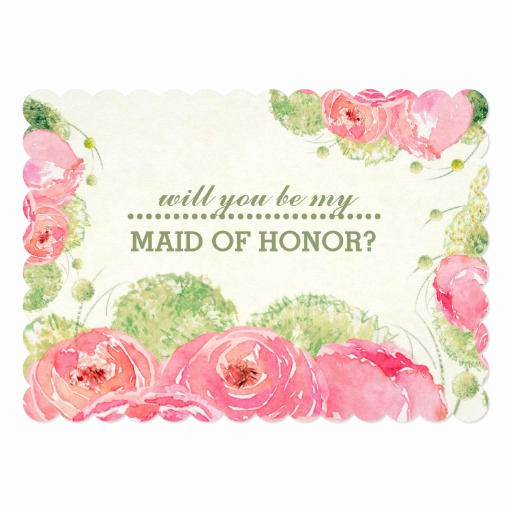 Maid Of Honor Invitation Ideas Luxury Will You Be My Maid Of Honor Custom Invitations