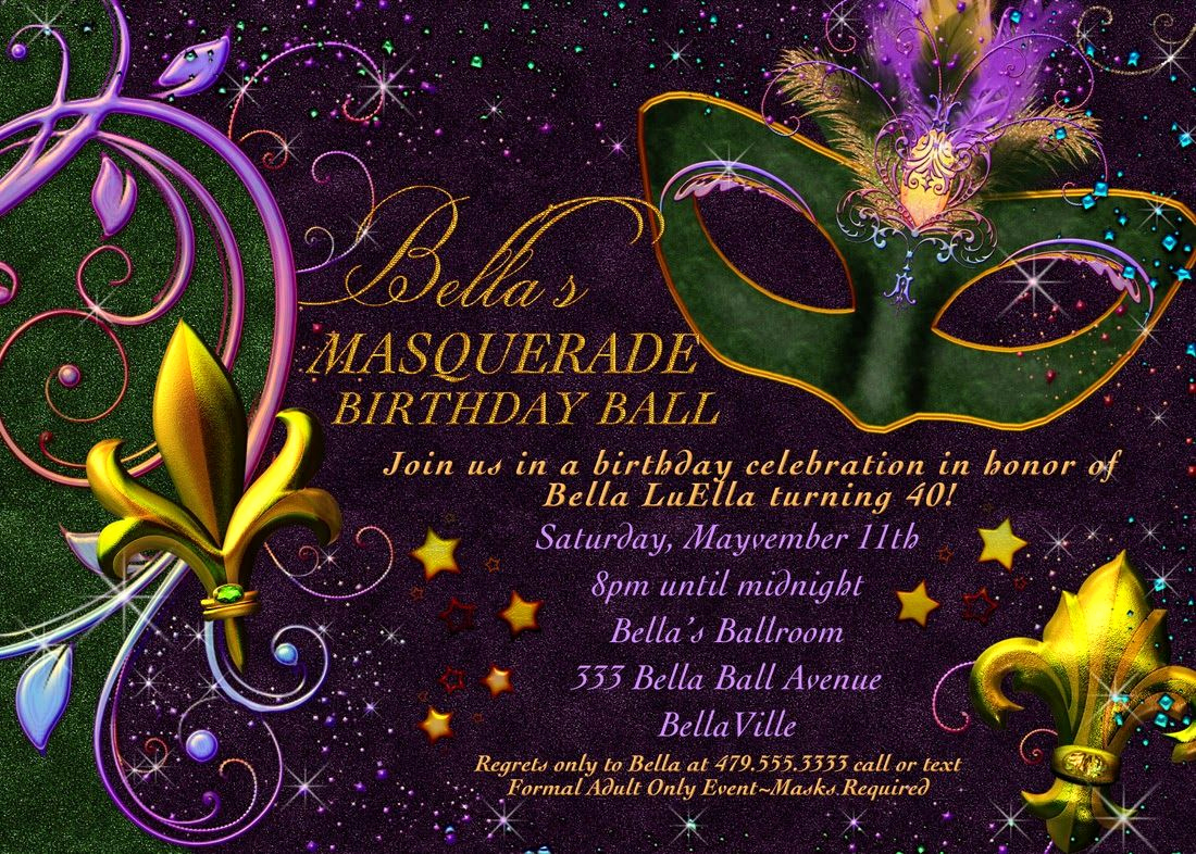 Mardi Gras Invitation Ideas Elegant Free Printable Mardi Gras Invitation