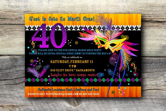 Mardi Gras Invitation Template Best Of Mardi Gras Invitation Bo Birthday Diy Printable