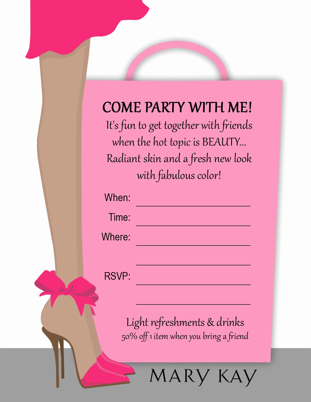Mary Kay Debut Party Invitation Best Of Printable Mary Kay Invitations Google Search