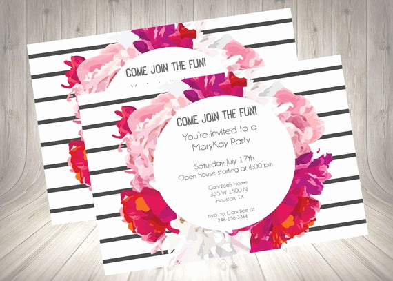 Mary Kay Open House Invitation Unique Direct Sales Home Party Business Invitation Mary Kay
