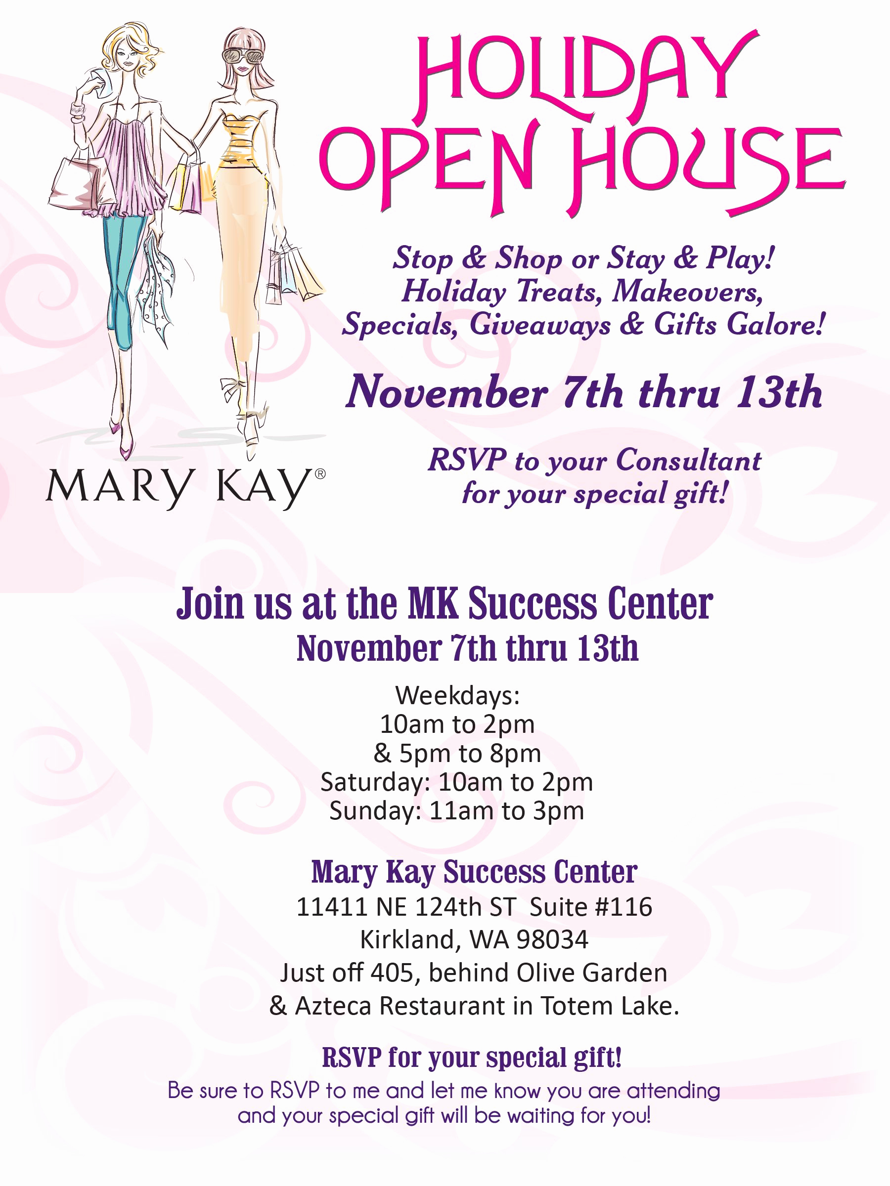 Mary Kay Open House Invitation Unique Mary Kay Holiday Open House Flyer It S My Bizness