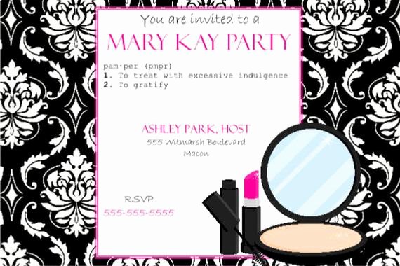 Mary Kay Party Invitation Elegant Items Similar to Pink and Black Party Invitation Mary Kay