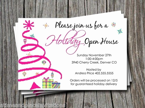 Mary Kay Party Invitation Ideas Inspirational Holiday or Christmas Open House Invitation