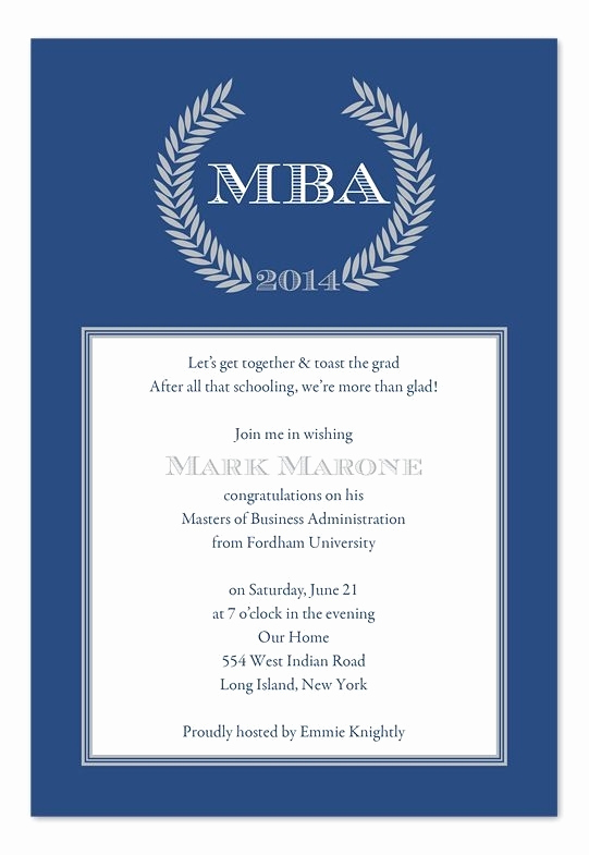 Masters Degree Graduation Invitation Wording Best Of Wording for Graduation Invitations Cobypic