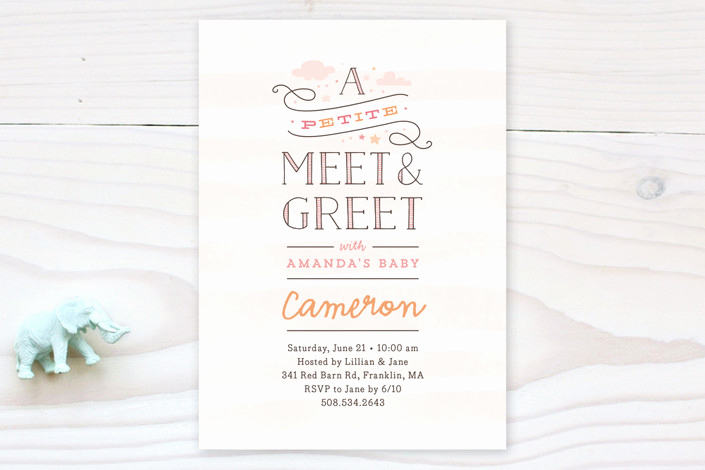 Meet and Greet Invitation Template Luxury Petite Meet &amp; Greet Baby Shower Invitations by Jen