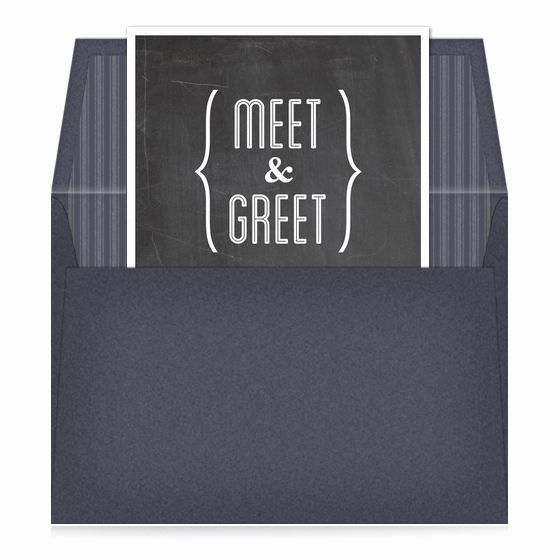 Meet and Greet Invitation Templates Luxury Meet and Greet Chalkboard Invitations &amp; Cards On Pingg