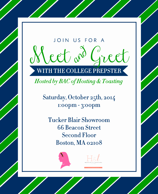 Meet and Greet Invitation Wording Best Of College Prep See You In Boston