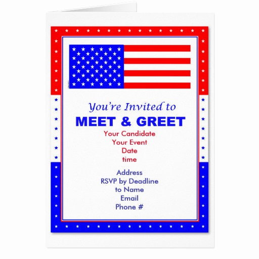 Meet and Greet Invitation Wording New Meet &amp; Greet Political Invitation Greeting Card