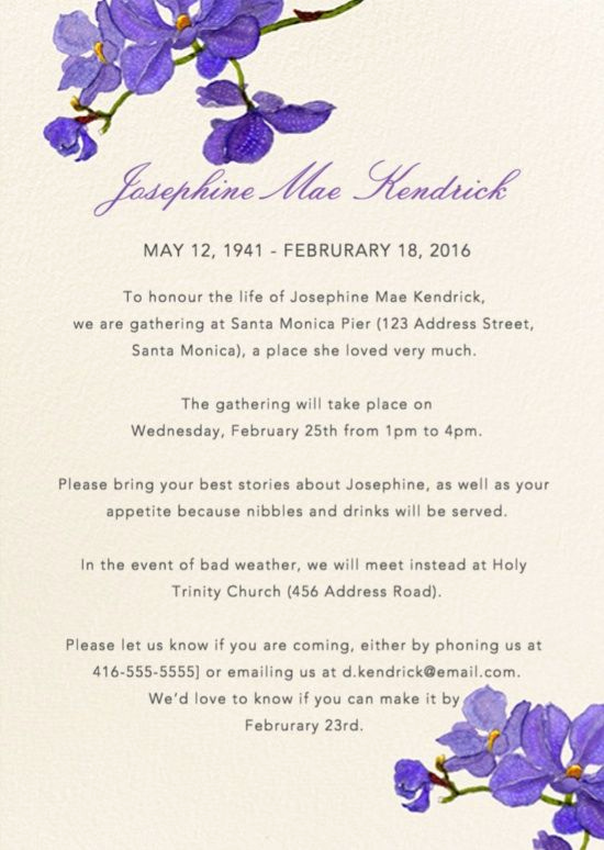 Memorial Service Invitation Template Best Of 39 Best Funeral Reception Invitations