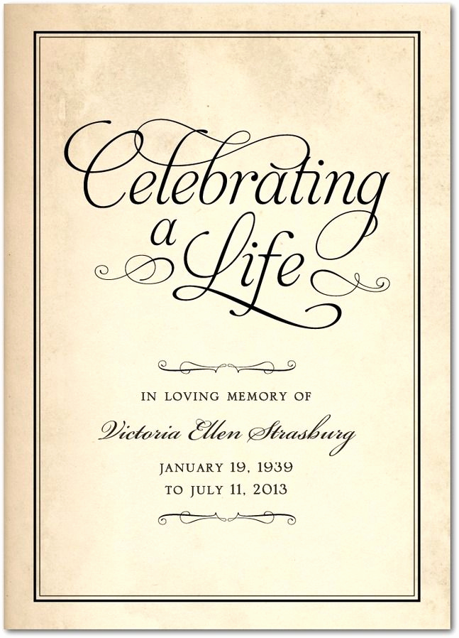Memorial Service Invitation Template Inspirational Personalize A Memorial Invitation to Celebrate the Life Of