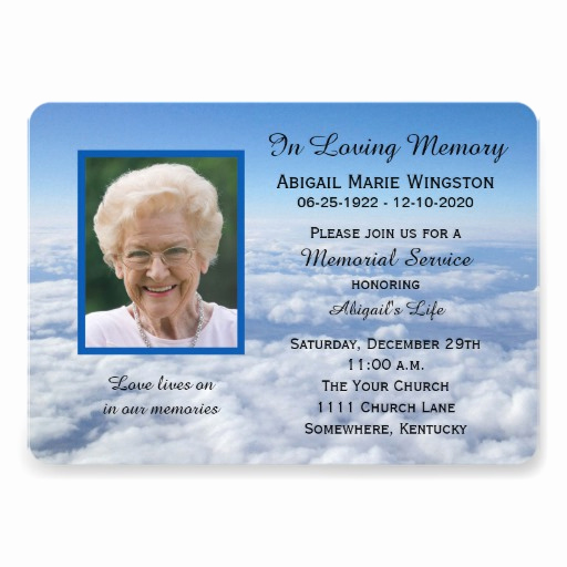 Memorial Service Invitation Template Unique 1 000 Memorial Service Invitations Memorial Service