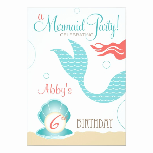 Mermaid Invitation Template Free New Mermaid Party Birthday Invitations