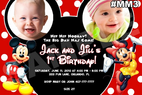 Mickey and Minnie Invitation Templates Awesome Mickey and Minnie Mouse Birthday Invitations – Bagvania